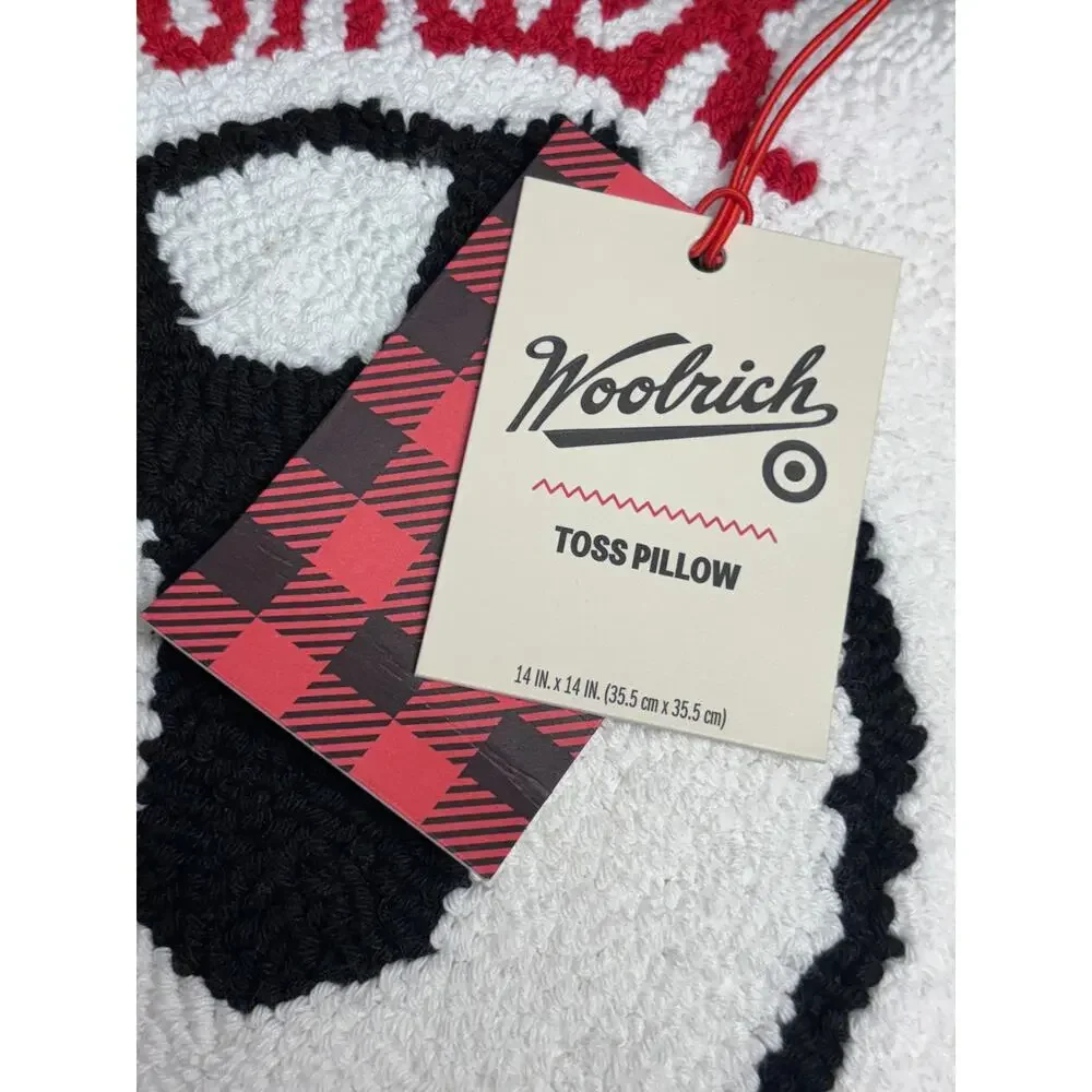 Woolrich Hooked Throw Pillow Woolrich Sheep 14x14 Cabin Lodge